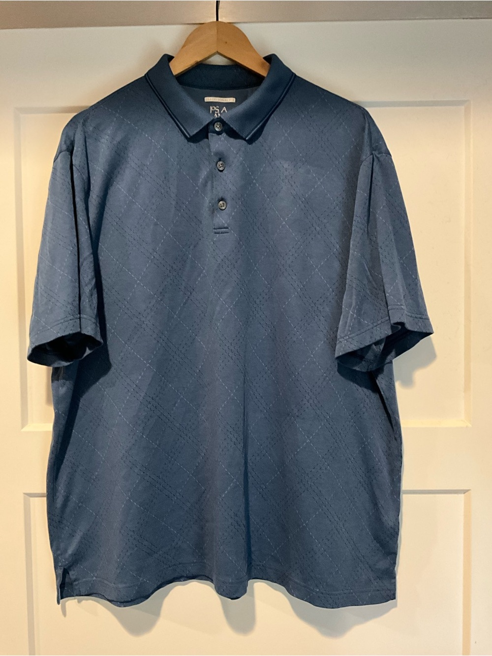 Jos. A. Bank Men's Navy Diamond-Pattern Polo
